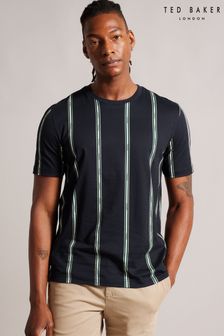 Синий - Ted Baker Amson Short Sleeve Regular Striped T-shirt (593863) | €28