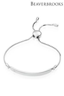 Beaverbrooks Children's Mini B Silver Diamond ID Bracelet (594005) | €179