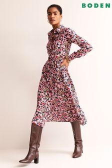 Roz - Rochie midi Boden Kate stil cămașă (594492) | 801 LEI