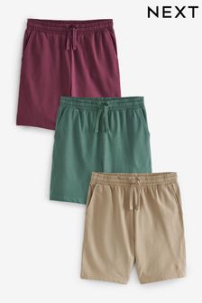 Red/Green/Tan Lightweight Shorts 3 Pack (594570) | OMR17