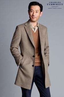 Charles Tyrwhitt Natural Pure Wool Overcoat (594694) | OMR145