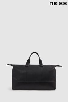 Reiss Black Carter Leather Travel Bag (594731) | $725