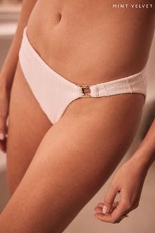 Mint Velvet White Ripple Hardware Bikini Briefs (594958) | €45