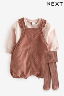 Rust Brown Polka Dot Baby Dungarees and Jumper Set (0mths-2yrs) (595391) | TRY 661 - TRY 719