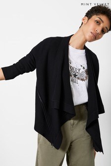mint velvet black ottoman cardigan