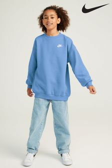 Blue - Nike Oversized Club Fleece Sweatshirt (595559) | kr700