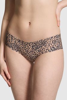 Leopard Brown - Victoria's Secret Pink No Show Knickers (596010) | kr160