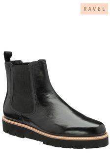 Ravel Black Leather Ankle Boots (596040) | ￥16,730