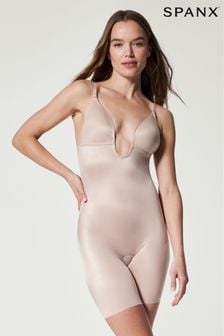 SPANX® Medium Control Suit Your Fancy Low Back Plunge Mid Thigh Bodysuit (596098) | 64.50 BD