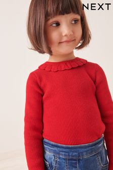 Rot - Pullover mit Rüschenkragen (3 Monate bis 7 Jahre) (596431) | 11 € - 12 €
