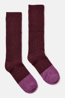 Joules Red / Purple Wool Blend Ankle Socks (596433) | €12