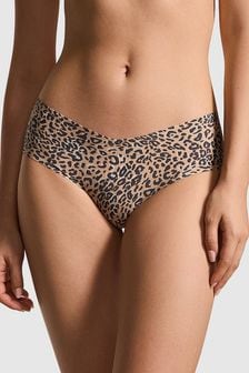 Victoria's Secret PINK Leopard Brown Cheeky No Show Knickers (596448) | €11