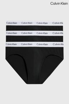 Negru/Alb - Pachet 3 perechi de chiloți Calvin Klein din bumbac cu betelie elastică (597153) | 251 LEI