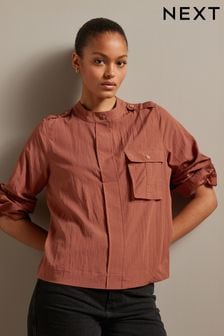 Rust Brown Long Sleeve Utility Shirt (597404) | €35