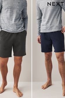 Navy Blue/Dark Grey Lightweight Jogger Shorts 2 Pack (597506) | $40