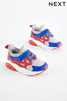 Red/Blue Elastic One Strap Lace Trainers (597678) | KRW47,000 - KRW55,500