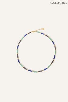 Accessorize Natural 14ct Gold Plated Stone and Bead Necklace (597918) | 16 €