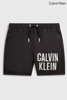 Czarne chłopięce szorty kąpielowe Calvin Klein o średniej długości z troczkami (599093) | 157 zł