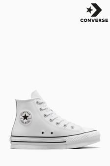 Converse White Junior All Star EVA Lift Leather Trainers (599484) | INR 7,679