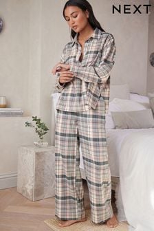 Pink Check Flannel Pyjamas (599615) | 17,190 Ft