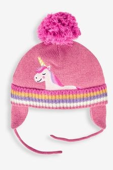 JoJo Maman Bébé Pink Appliqué Bobble Hat (599705) | $28