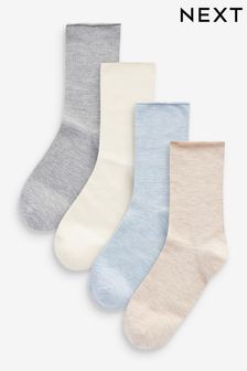 Neutral Super Soft Bamboo From Viscose Ankle Socks 4 Pack (599878) | OMR4