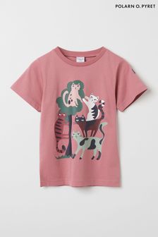 T-shirt Polarn O Pyret en coton biologique imprimé Animal (5M6129) | €11