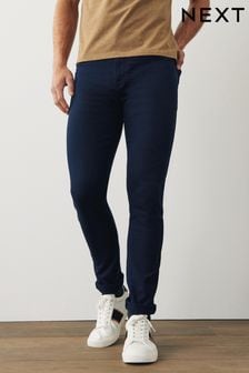 Navy Blue Skinny Fit Coloured Stretch Jeans (600219) | $39