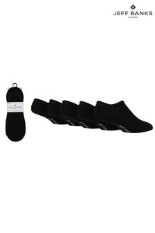 Jeff Banks Black Super Low Cut Shoe Liners Socks (600521) | AED78