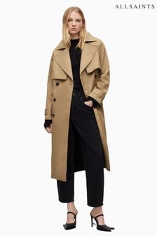 AllSaints Black Mixie Trench Coat (600882) | AED1,658