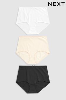 Black/White/Nude Full Brief Cotton Rich Knickers 7 Pack (600903) | ₪ 48