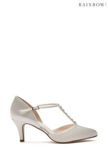 Rainbow Club White Regular Fit Wedding Cordelia Ladies Satin Bridal Shoes (601370) | ₪ 528