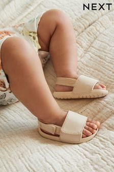 Neutral Beige Baby Slider Sandals (0-24mths) (601518) | AED39