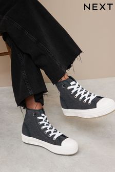 Black Forever Comfort® Chunky High Top Baseball Trainers (602086) | SGD 56