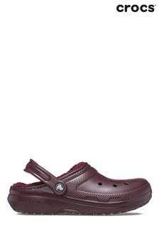 Red classic online lined crocs
