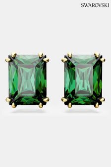 Swarovski Green Matrix Pierced Earrings Rhodium Shiny (602561) | LEI 507
