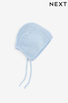 Jasnoniebieski - Dzianinowa czapeczka niemowlęca z wiązaniem (0m-cy-2lata) (602607) | 24 zł