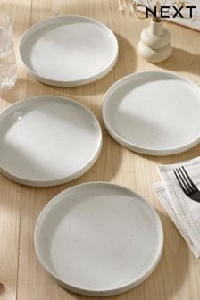 Cream Hayden Speckle Dinnerware Set of 4 Side Plates
