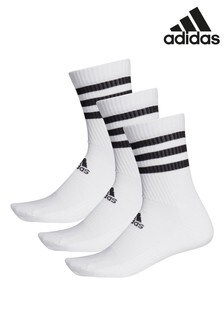 adidas White 3-Stripes Crew Socks Three Pack Adult (604623) | €18.50