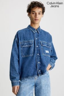 Синяя свободная рубашка в стиле милитари Calvin Klein Jeans (604893) | €81