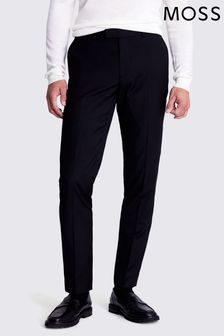 Moss Skinny Fit Black Stretch Suit: Trouser (605162) | $99