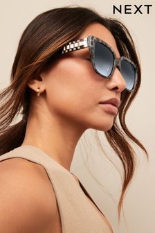 Grey Tortoishell Square Sunglasses (605179) | $31