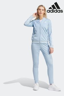 adidas Blue Essentials 3 Stripe Tracksuit (605482) | €63