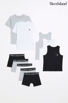 River Island White Boys Underwear T-Shirts, Vests And Boxers Bundle 10 Piece Set (605932) | €18.50