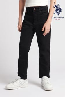 U.s. Polo Assn. Chlapčenské 5 Vreckové Slim Fit Denim Black Jeans (606197) | €26 - €37