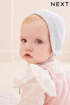 Pale Grey Knitted Bonnet Baby Hat (0mths-2yrs) (606422) | €5
