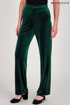 Зеленые расклешенные брюки Monsoon Blake Kick (606453) | €41