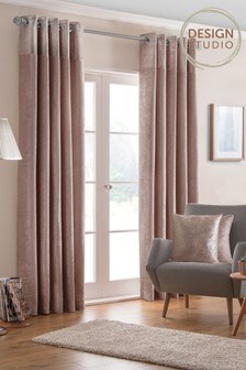 Design Studio Blush Pink Nova Lined Eyelet Curtains (606896) | €31 - €61