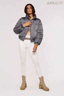 Apricot Grey Puffer Cropped Jacket (606899) | SGD 87