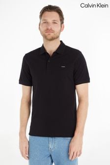 Calvin Klein Black Slim Stretch Pique Polo Shirt (607026) | OMR36